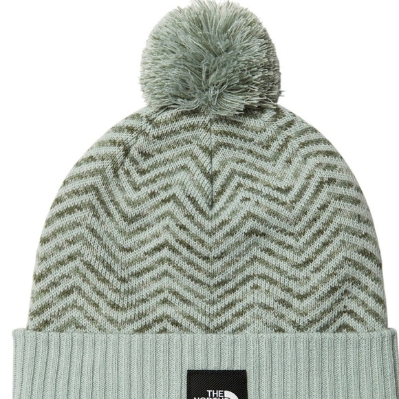 The North Face Kids Chevron Knit Beanie - Light Green - Picture 1 of 3
